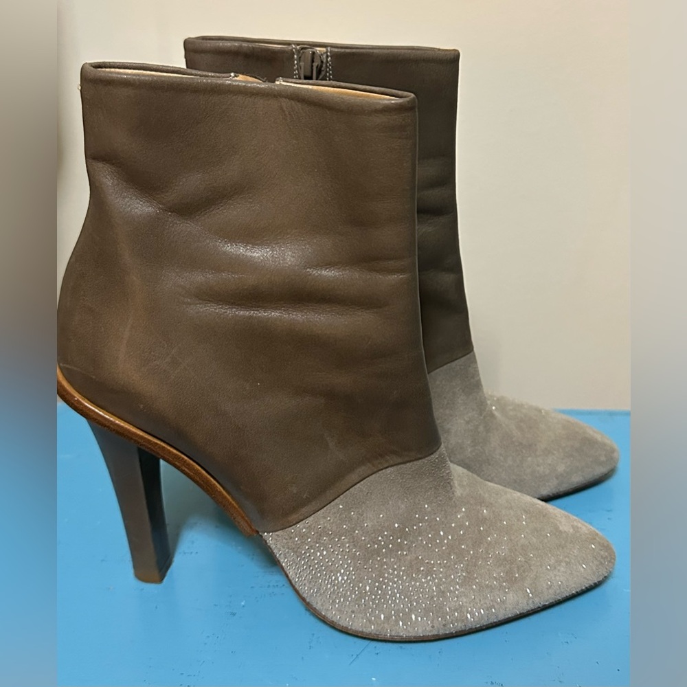 Maison Martin Margiela Brown and Gray Heeled Boots